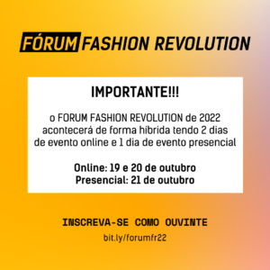 fórum fashion revolution